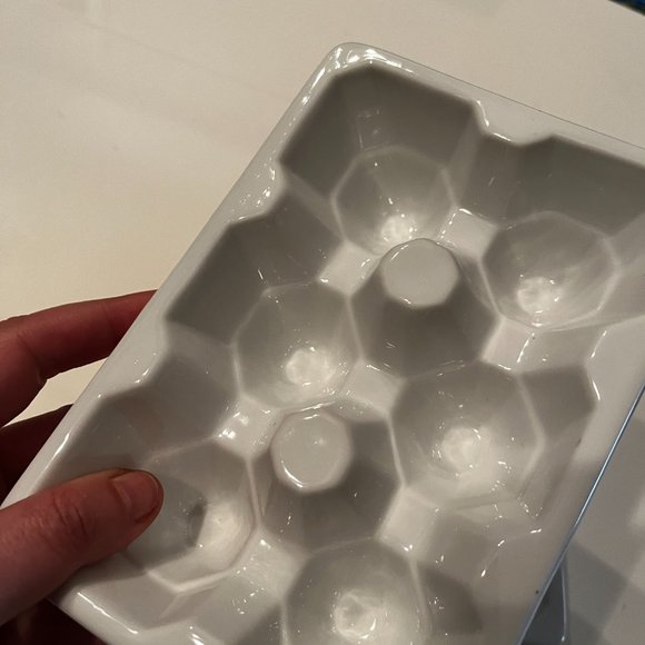 Hard Boiled Egg Porcelain Serving Tracys (Holds 12 Eggs) (h/x) - Picture 10 of 12